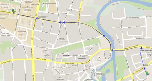 Weg zwischen Schule und Wohnheim